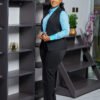 Sleeveless Black Trouser Suit